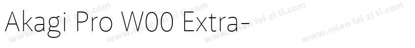 Akagi Pro W00 Extra字体转换